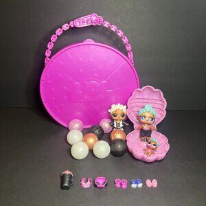 LOL Surprise Lot Pink Bin Carry Case, Clam Shell, Dolls, Clothes, Shoes & Balls